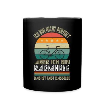 I'm not perfect, but I'm a cyclist - Full Colour Mug - black - Front
