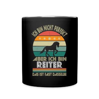 Je ne suis pas parfait, mais je suis un cavalier - Mug uni - noir - Devant