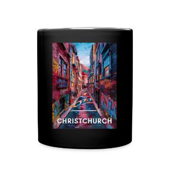 Christchurch pense cool et coloré - Mug uni - noir - Devant
