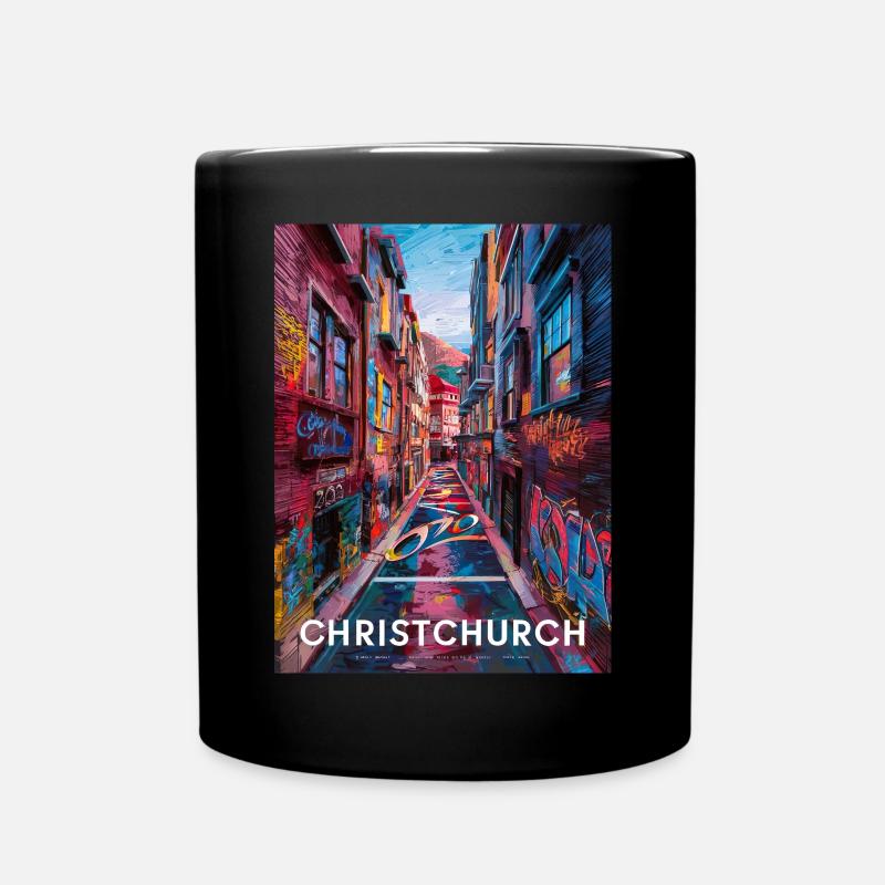 Christchurch pense cool et coloré - Mug uni - noir