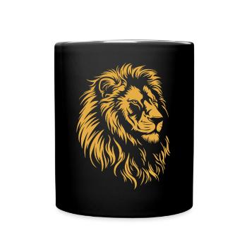 Lion Wildcat King Africa Cat Big Five - Full Colour Mug - black - Front