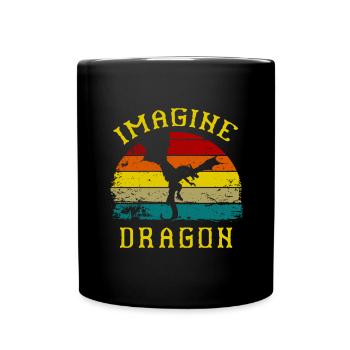 T-shirt Dragon Conte de fées Dragon Kanji japonais - Mug uni - noir - Devant
