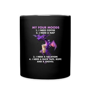 T-shirt Dragon Conte de fées Dragon Kanji japonais - Mug uni - noir - Devant