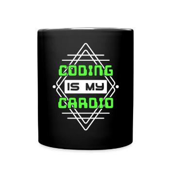 Developer Statement Code Scripting Web Developer - Full Colour Mug - black - Front
