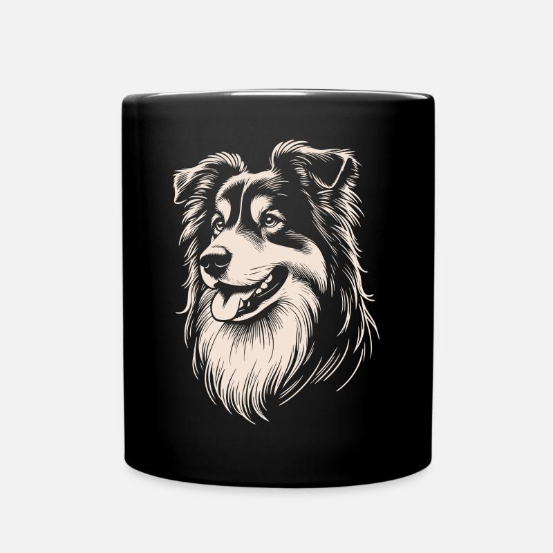 berger australien traits - Mug uni - noir