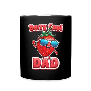 Beeren Cool Papa T-Shirt - Tasse einfarbig - Schwarz - Vorne