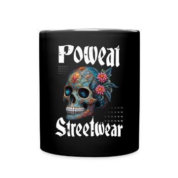 Poweat Streetwear Crâne - Mug uni - noir - Devant