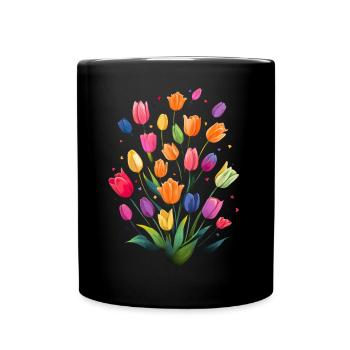 Floristin für eine Floristin - Tasse einfarbig - Schwarz - Vorne
