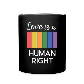Mois de la fierté LGBT - L’amour est un droit humain - Mug uni - noir - Devant