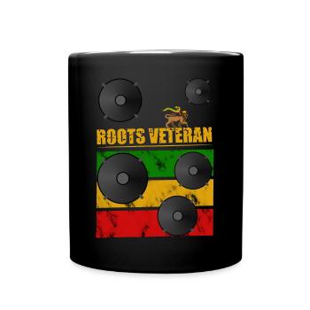 Roots Veteran Reggae - Full Colour Mug - black - Front