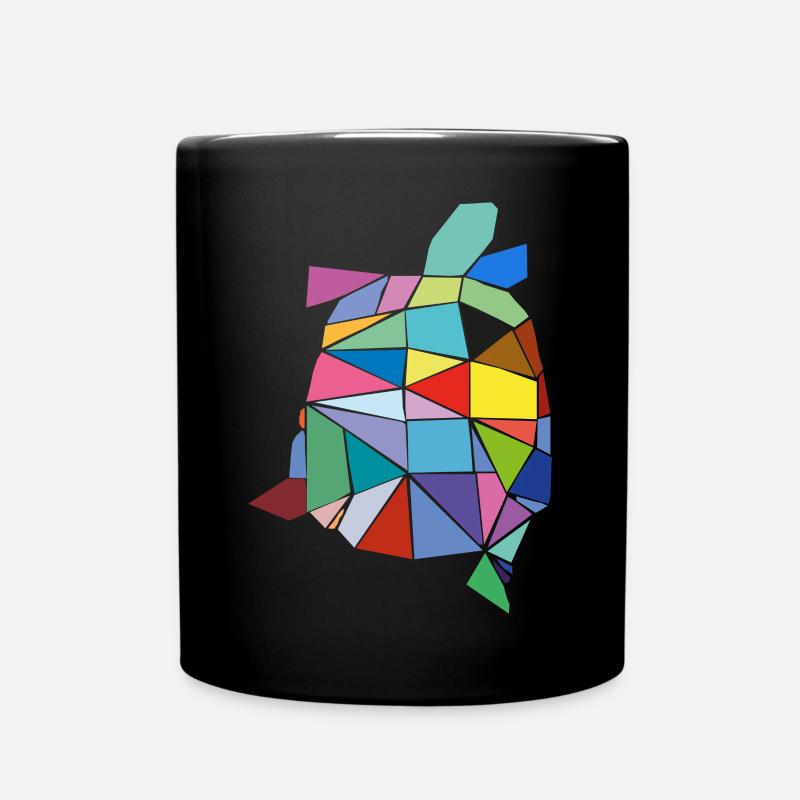 Turtle colorful - Full Colour Mug - black