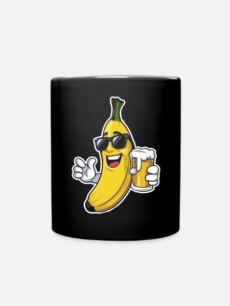 Banane Bier - Tasse einfarbig - Schwarz