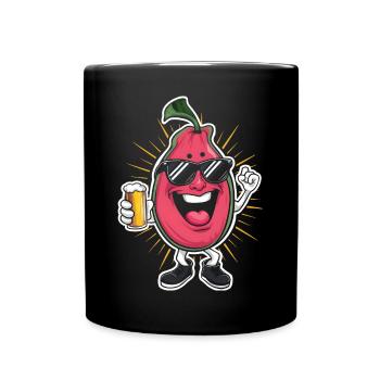 Papaya Bier - Tasse einfarbig - Schwarz - Vorne