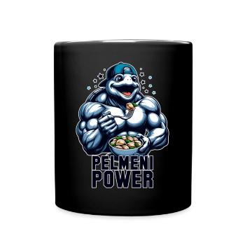 Pelmeni Power Schildkröte Geschenk - Tasse einfarbig - Schwarz - Vorne