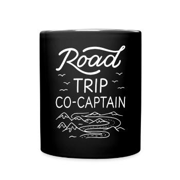 Road Trip Co-Captain I - Full Colour Mug - black - Front