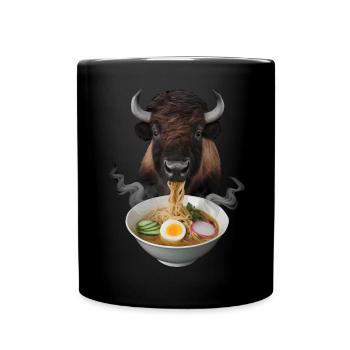 Bison Ramen - Tasse einfarbig - Schwarz - Vorne