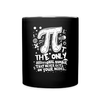 Pi: die einzige irrationale Zahl - Tasse einfarbig - Schwarz - Vorne
