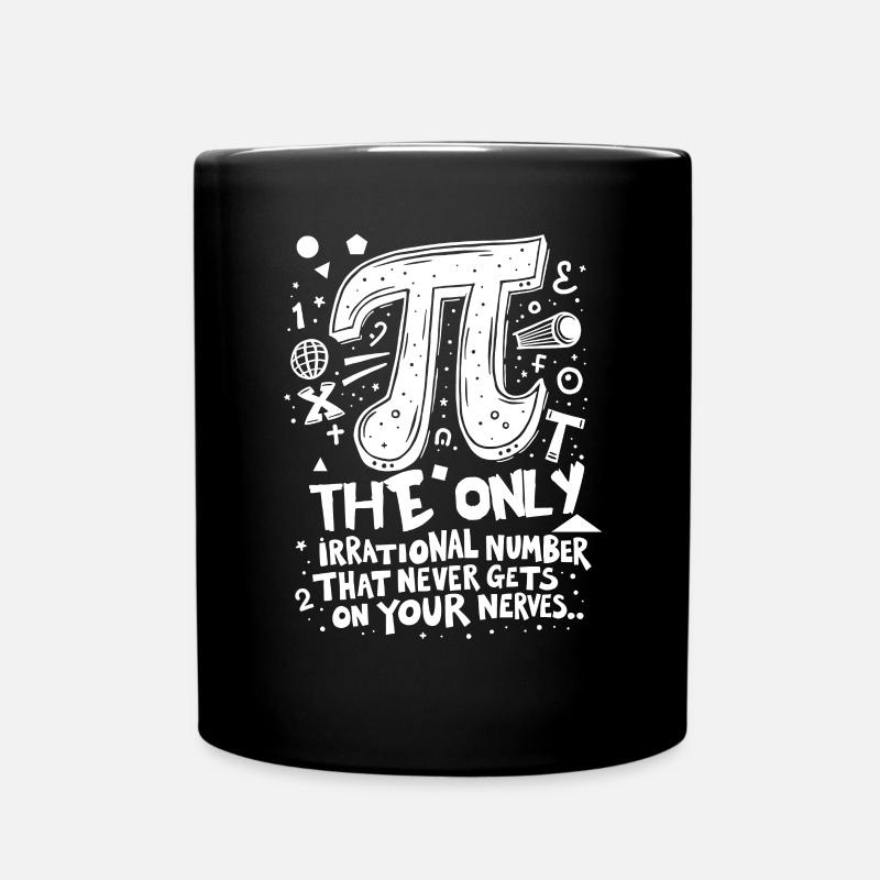 Pi: the only irrational number - Full Colour Mug - black