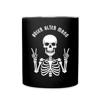 Böser alter Mann - Tasse einfarbig - Schwarz - Vorne