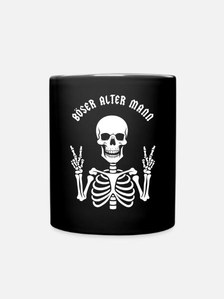 Böser alter Mann - Tasse einfarbig - Schwarz