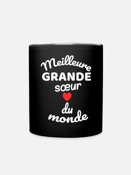 Eternal Sibling Gift with Rougé Heart - Full Colour Mug - black