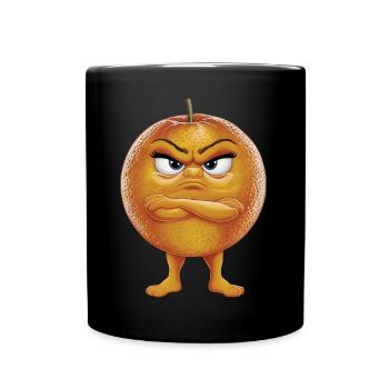 Orange - Tasse einfarbig - Schwarz - Vorne