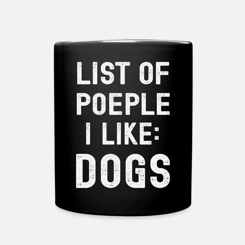 Hund Hunde - Tasse einfarbig - Schwarz