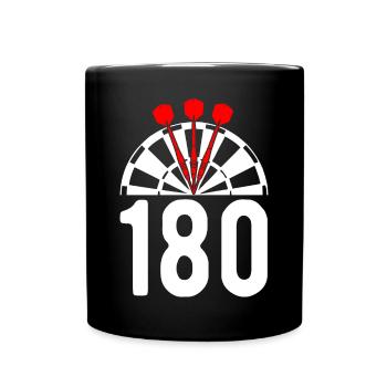 Darts Player Steeldart Funny Dart 180 Darts - Full Colour Mug - black - Front