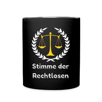 La Voix des démunis - Défenseur de la justice - Mug uni - noir - Devant