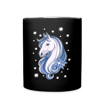 Horse with stars - Full Colour Mug - black - Front