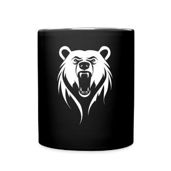 Wild Roaring Bear Design - Full Colour Mug - black - Front