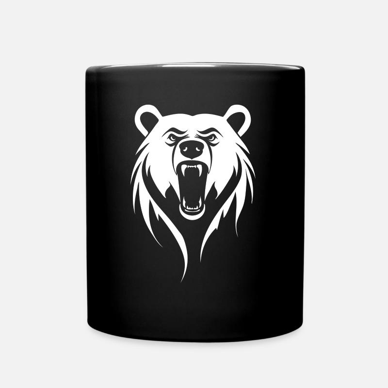 Wild Brüllender Eis Bär Design - Tasse einfarbig - Schwarz