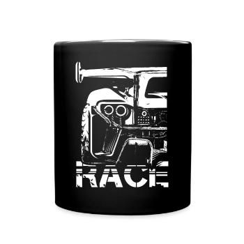 Voiture de course Racing Symbole Racing utilisé look Logo - Mug uni - noir - Devant