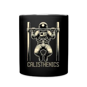 Calisthenics Astronaut Pull-ups Gift - Full Colour Mug - black - Front