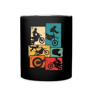 Dirt Bike Motocross Retro Enduro Supermoto - Mug uni - noir - Devant
