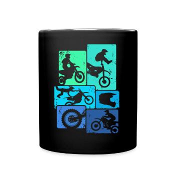 Dirt Bike Motocross Retro Enduro Supermoto - Mug uni - noir - Devant
