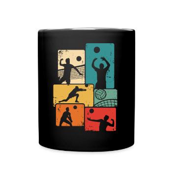 Joueur de volley-ball Vintage Volley-ball Volley - Mug uni - noir - Devant