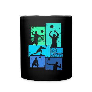 Joueur de volley-ball Vintage Volley-ball Volley - Mug uni - noir - Devant