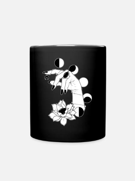 Main et lunes - Mug uni - noir