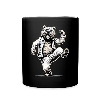 Funny Bear Dad Dad Gift - Full Colour Mug - black - Front