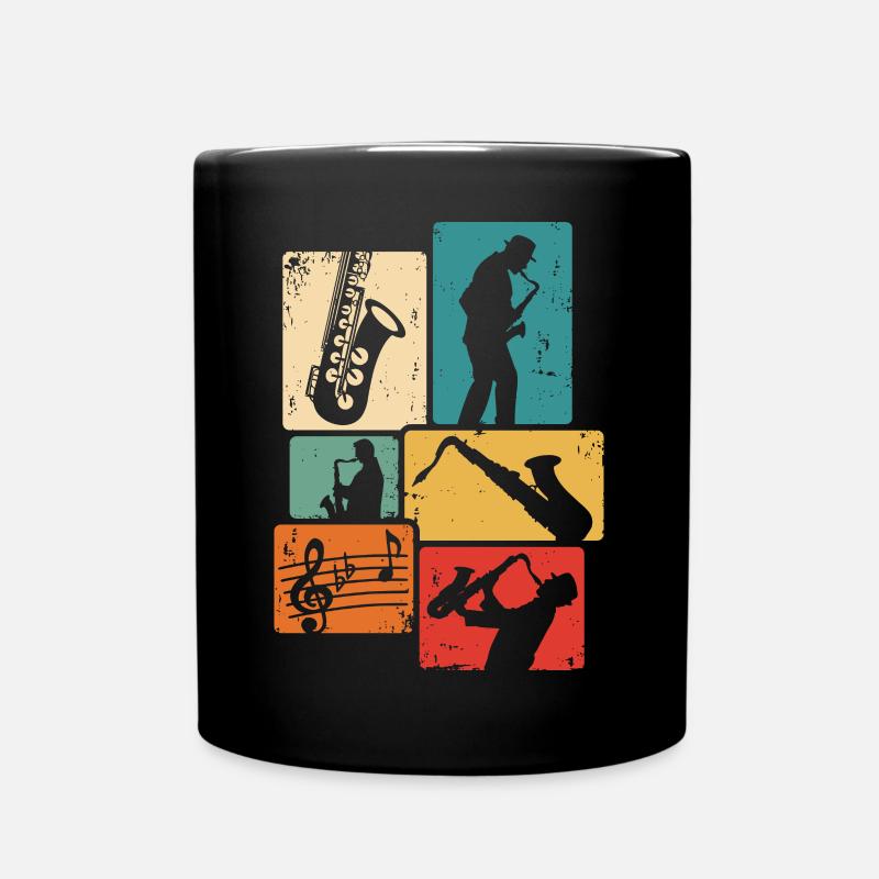 Saxophonist Retro Saxophon Musiker Saxofon - Tasse einfarbig - Schwarz