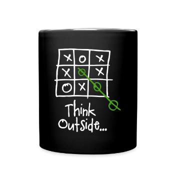 Think Outside the Box - Pensez Hors des Cases - Mug uni - noir - Devant