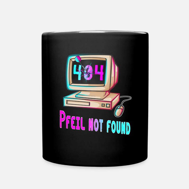404 Retro Design - Full Colour Mug - black