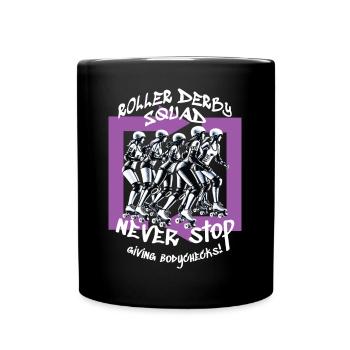 Roller Derby Trupp - Tasse einfarbig - Schwarz - Vorne