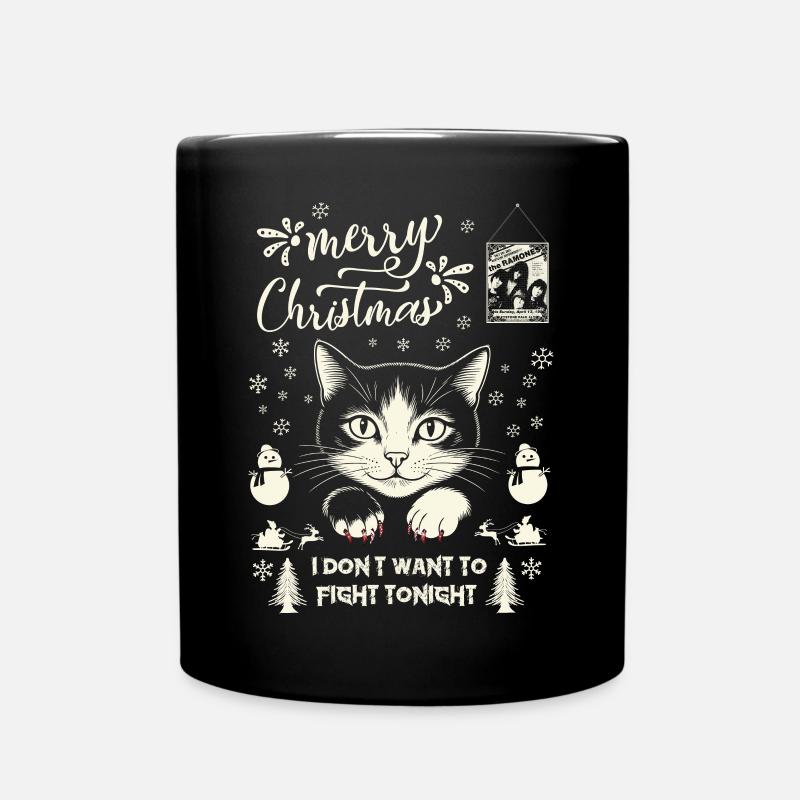 Joyeux Noël, je ne veux pas me battre ce soir - Mug uni - noir