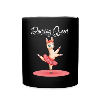Alpaga Dancing Ballet En Tutu Rose Dancing Queen - Mug uni - noir - Devant