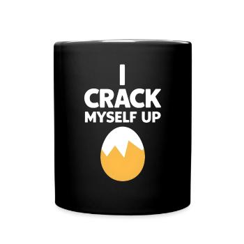 I Crack Myself Up - Tasse einfarbig - Schwarz - Vorne