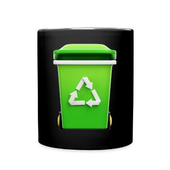 Recycling, bin, selective sorting - Full Colour Mug - black - Front