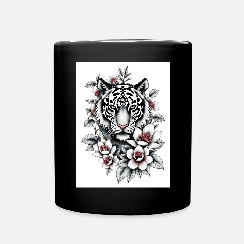The Tiger never sleeps - Tasse einfarbig - Schwarz