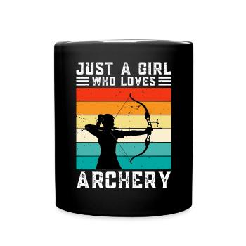 Just A Girl Who Loves Archery - Full Colour Mug - black - Front